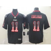 New England Patriots #11 Julian Edelman Black USA Flag Fashion Limited Nike NFL Men Jersey