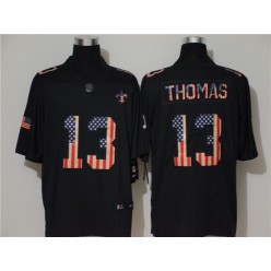 New Orleans Saints #13 Michael Thomas 2019 Black Salute To Service USA Flag Fashion Limited Nike NFL Men Jersey