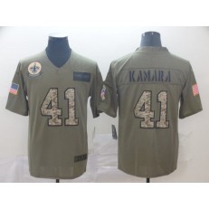 New Orleans Saints #41 Alvin Kamara Olive Camo Salute To Service Limited Nike NFL Men Jersey