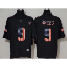 New Orleans Saints #9 Drew Brees 2019 Black Salute To Service USA Flag Fashion Limited Nike NFL Men Jersey