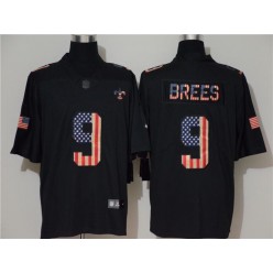 New Orleans Saints #9 Drew Brees 2019 Black Salute To Service USA Flag Fashion Limited Nike NFL Men Jersey
