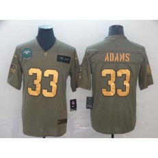 New York Jets #33 Jamal Adams 2019 Olive Gold Salute To Service Limited Nike NFL Men Jersey