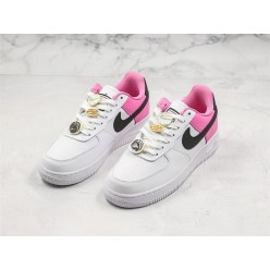 NIKE WMNS AIR FORCE 1 LOW WHITE PINK BLACK AA0287-107