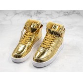 NIKE AIR FORCE 1 HI METALLIC GOLD