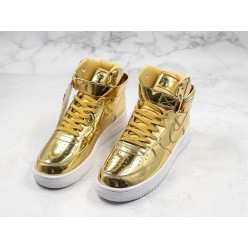 NIKE AIR FORCE 1 HI METALLIC GOLD