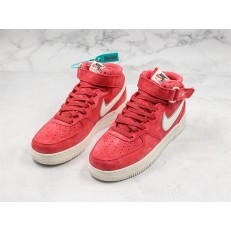 NIKE AIR FORCE 1 MID 07 3M SUEDE RED WHITE AA1118-008