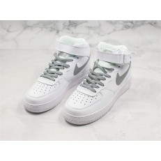 NIKE AIR FORCE 1 MID 07 WHITE SILVER REFLECTIVE LIGHT 366731-606