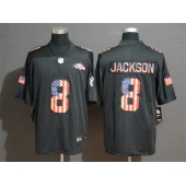 Baltimore Ravens #8 Lamar Jackson 2019 Black Salute To Service USA Flag Fashion Limited Nike NFL Men Jersey