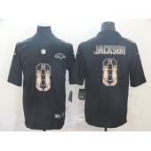 Baltimore Ravens #8 Lamar Jackson Black Statue Of Liberty Limited Nike NFL Men Jersey