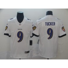 Baltimore Ravens #9 Justin Tucker White Vapor Untouchable Limited Nike NFL Men Jersey