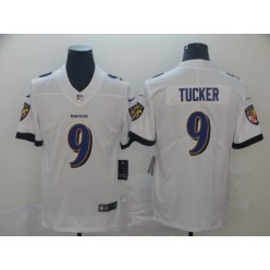 Baltimore Ravens #9 Justin Tucker White Vapor Untouchable Limited Nike NFL Men Jersey