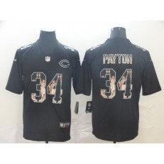 Chicago Bears #34 Walter Payton Black Statue Of Liberty Limited Nike NFL Men Jersey