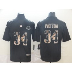 Chicago Bears #34 Walter Payton Black Statue Of Liberty Limited Nike NFL Men Jersey