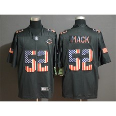 Chicago Bears #52 Khalil Mack 2019 Black Salute To Service USA Flag Fashion Limited Nike NFL Men Jersey