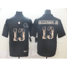 Cleveland Browns #13 Odell Beckham Jr. Black Statue Of Liberty Limited Nike NFL Men Jersey