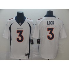 Denver Broncos #3 Drew Lock White Vapor Untouchable Limited Nike NFL Men Jersey
