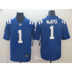 Indianapolis Colts #1 Pat Mcafee Blue Vapor Untouchable Limited Nike NFL Men Jersey