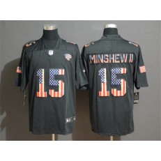 Jacksonville Jaguars #15 Gardner Minshew II 2019 Black Salute To Service USA Flag Fashion Limited Nike NFL Men Jersey