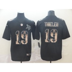 Minnesota Vikings #19 Adam Thielen Black Statue Of Liberty Limited Nike NFL Men Jersey