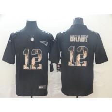 New England Patriots #12 Tom Brady Black Statue Of Liberty Limited Nike NFL Men Jersey