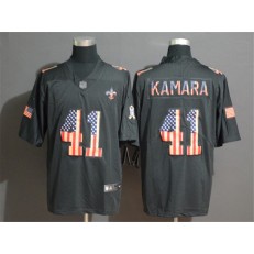 New Orleans Saints #41 Alvin Kamara 2019 Black Salute To Service USA Flag Fashion Limited Nike NFL Men Jersey