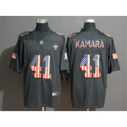 New Orleans Saints #41 Alvin Kamara 2019 Black Salute To Service USA Flag Fashion Limited Nike NFL Men Jersey