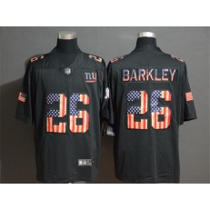 New York Giants #26 Saquon Barkley 2019 Black Salute To Service USA Flag Fashion Limited Nike NFL Men