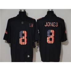 New York Giants #8 Daniel Jones 2019 Black Salute To Service USA Flag Fashion Limited Nike NFL Men Jersey