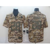 Oakland Raiders #28 Josh Jacobs 2018 Camo Salute To Service Limited Nike NFL Men Jersey