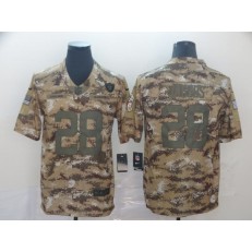 Oakland Raiders #28 Josh Jacobs 2018 Camo Salute To Service Limited Nike NFL Men Jersey