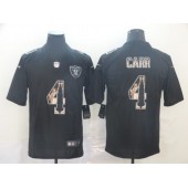 Oakland Raiders #4 Derek Carr Black Statue Of Liberty Limited Nike NFL Men Jersey