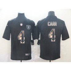 Oakland Raiders #4 Derek Carr Black Statue Of Liberty Limited Nike NFL Men Jersey
