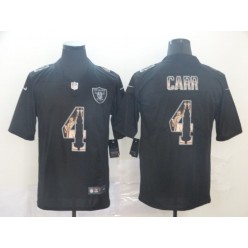 Oakland Raiders #4 Derek Carr Black Statue Of Liberty Limited Nike NFL Men Jersey