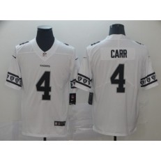 Oakland Raiders #4 Derek Carr White Team Logos Fashion Vapor Limited Nike NFL Men Jersey