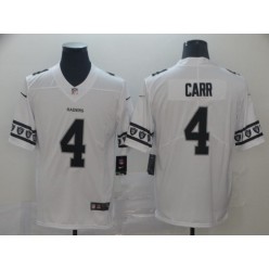 Oakland Raiders #4 Derek Carr White Team Logos Fashion Vapor Limited Nike NFL Men Jersey
