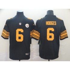 Pittsburgh Steelers #6 Devlin Hodges Black Color Rush Limited Nike NFL Men Jersey