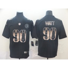 Pittsburgh Steelers #90 T.J. Watt Black Statue Of Liberty Limited Nike NFL Men Jersey
