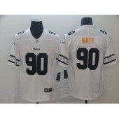 Pittsburgh Steelers #90 T.J. Watt White Team Logos Fashion Vapor Limited Nike NFL Men Jersey