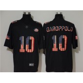 San Francisco 49ers #10 Jimmy Garoppolo 2019 Black Salute To Service USA Flag Fashion Limited Nike NFL Men Jersey