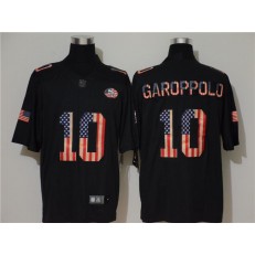 San Francisco 49ers #10 Jimmy Garoppolo 2019 Black Salute To Service USA Flag Fashion Limited Nike NFL Men Jersey