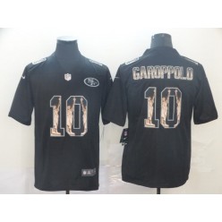 San Francisco 49ers #10 Jimmy Garoppolo Black Statue Of Liberty Limited Nike NFL Men Jersey