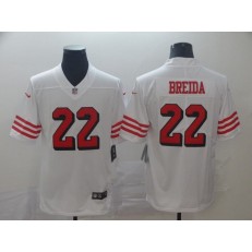 San Francisco 49ers #22 Matt Breida White Color Rush Vapor Untouchable Limited Nike NFL Men Jersey