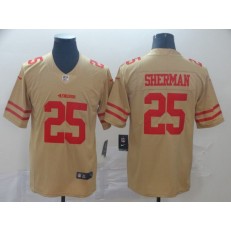 San Francisco 49ers #25 Richard Sherman Cream Inverted Legend Limited Nike NFL Men Jersey