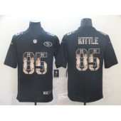 San Francisco 49ers #85 George Kittle Black Statue Of Liberty Limited Nike NFL Men Jersey