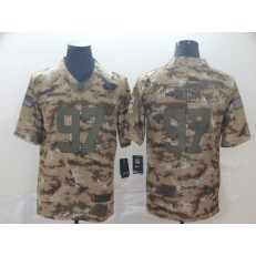 San Francisco 49ers #97 Nick Bosa 2018 Olive Camo Salute To Service Limited Nike NFL Men Jersey