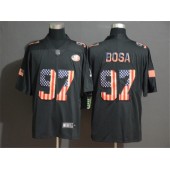 San Francisco 49ers #97 Nick Bosa 2019 Black Salute To Service USA Flag Fashion Limited Nike NFL Men Jersey