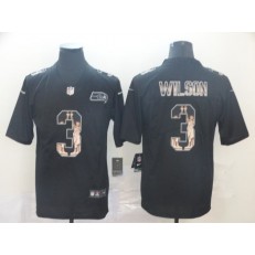 Seattle Seahawks #3 Russell Wilson Black Statue Of Liberty Limited Nike NFL Men Jersey