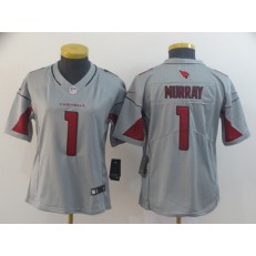 Women Nike Arizona Cardinals #1 Kyler Murray Silver Inverted Legend Jersey