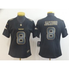 Women Nike Baltimore Ravens #8 Lamar Jackson Black Gold Vapor Untouchable Limited Jersey