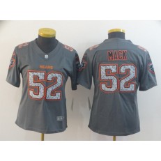 Women Nike Chicago Bears #52 Khalil Mack Gray Camo Vapor Untouchable Limited Jersey